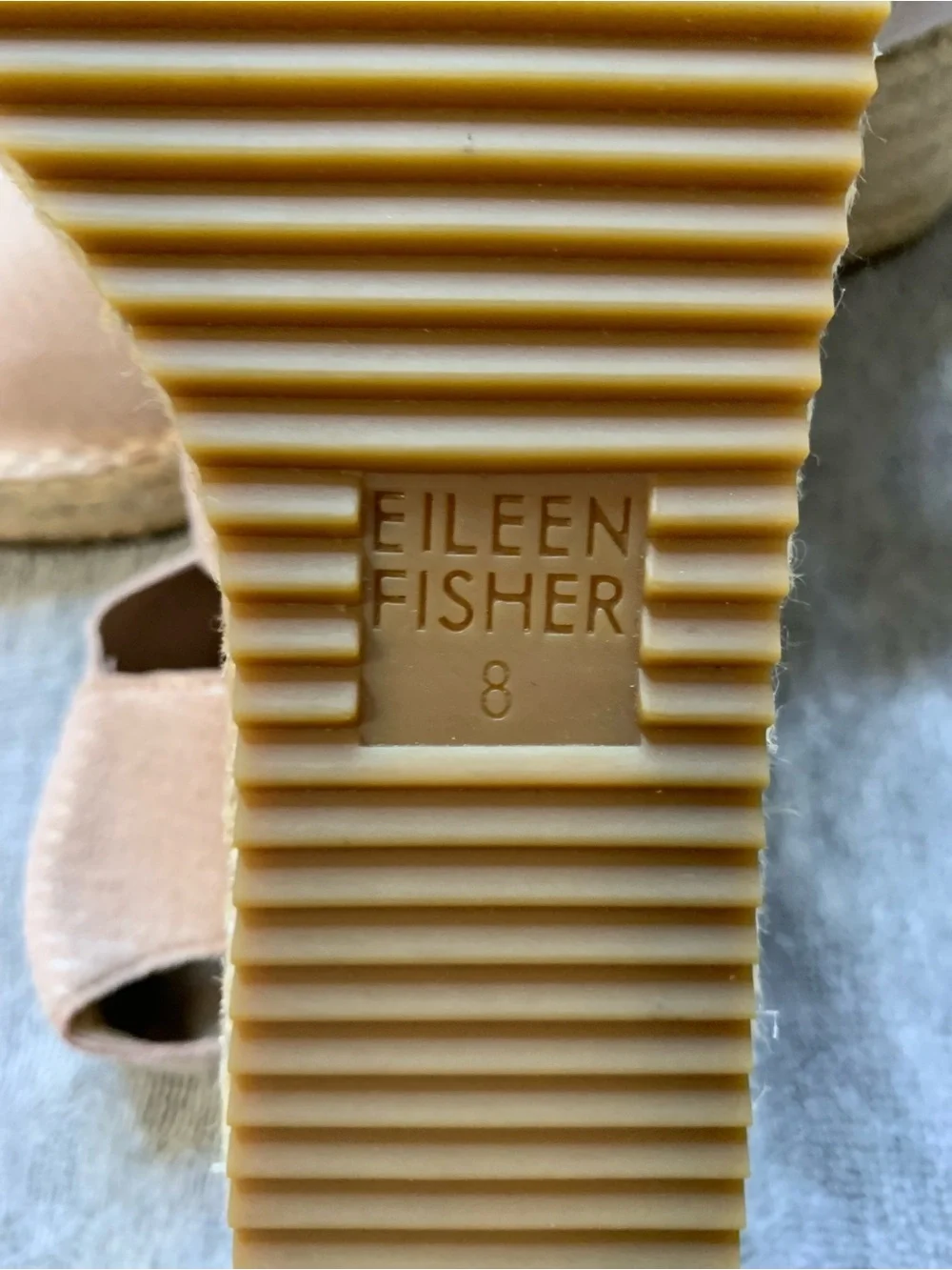 Eileen Fisher Willow 3 Espadrille Tumbled Leather Wedge Sandals